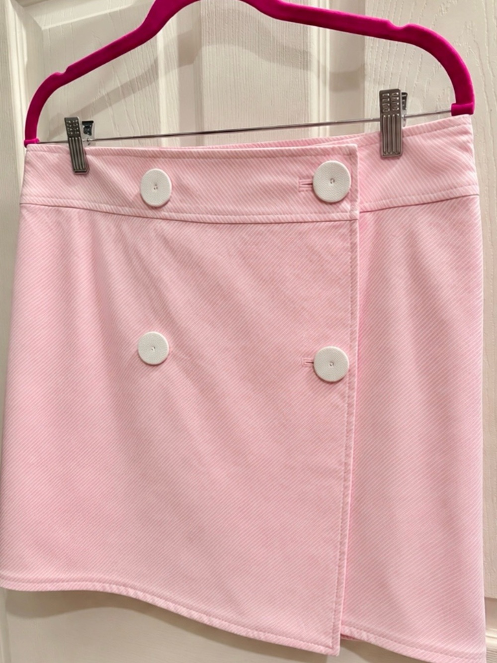 Pink Label!!!! Lilly Pulitzer Light Pink Double-Button Wrap Mini Skirt